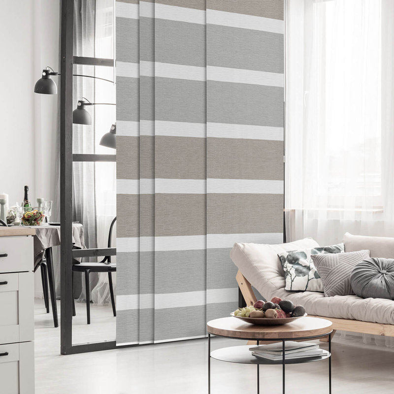 Sharmaine Room Darkening Vertical Blind, Limestone