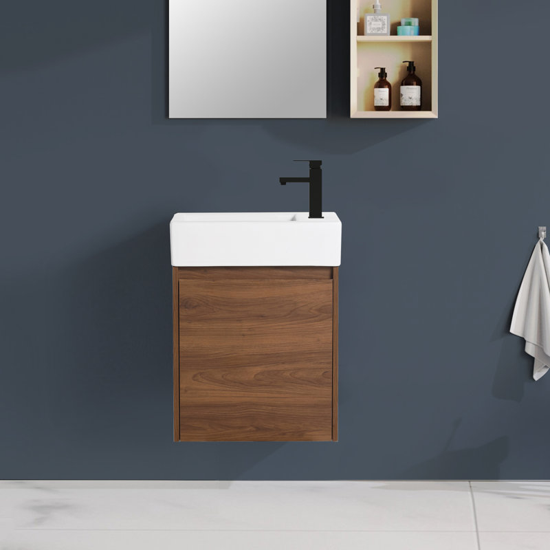 Bathroom Vanity With Sink, Wall Mounted Bathroom Storage Vanity Cabinet