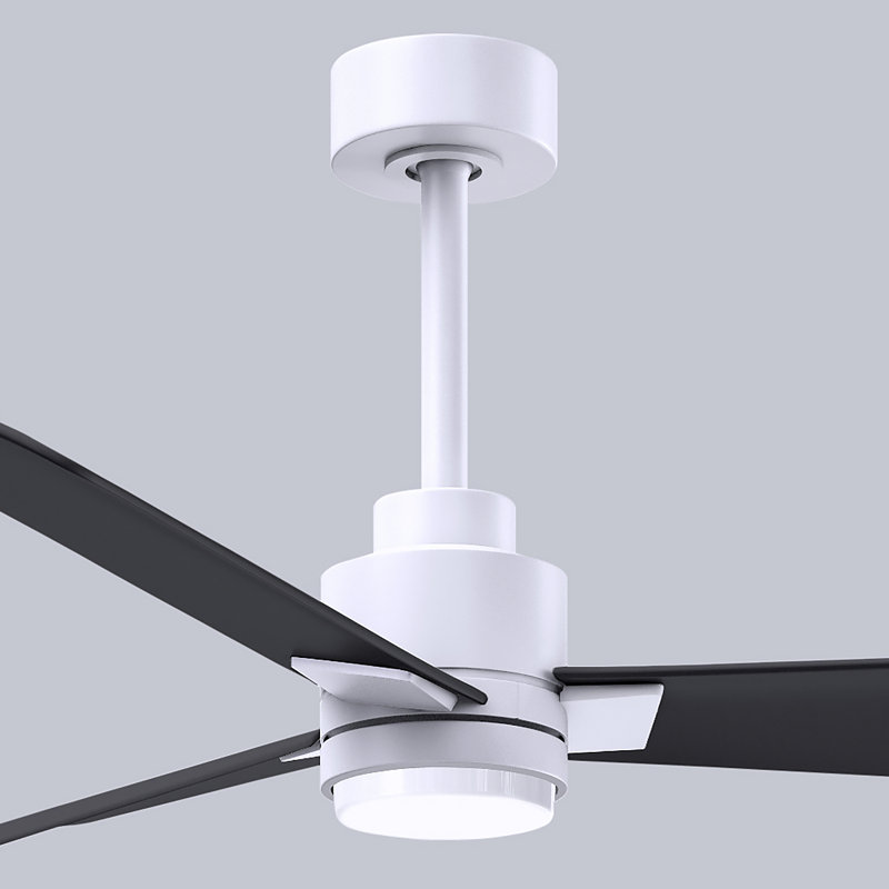 Ventilateur de plafond Alessandra, Blanc mat, 42", Noir mat