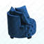 Fauteuil de loisir contemporain rembourré capitonné, bleu marine-857434138