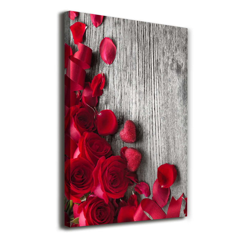 Red Roses - Wrapped Canvas Print