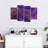 Dynamic Abstract Purple Abstract On Canvas 4 Pieces Set-92763818