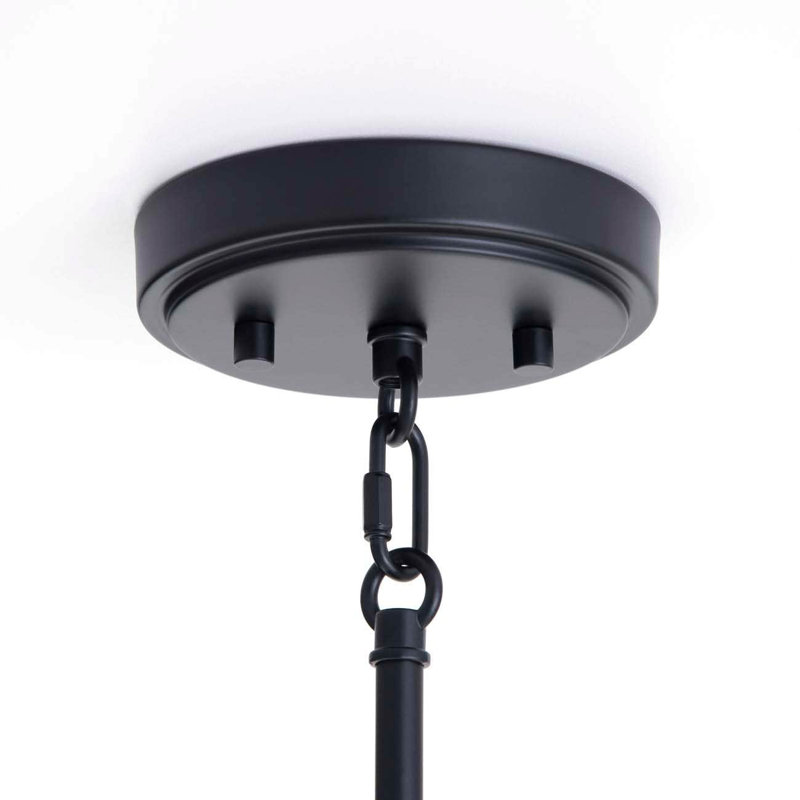 Luminaire suspendu cylindrique simple Achillefs, Noir mat