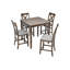 Ensemble de table de salle à manger 5 pièces, ensemble de table de salle à manger carrée en bois pour 4 personnes, ensemble de table de cuisine à hauteur de comptoir avec table carrée et 4 chaises rembourrées pour les petits espaces-986838303-986838302