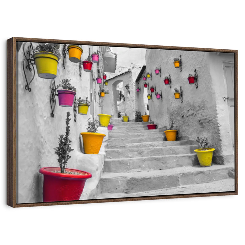 Escalier marocain Pop, Cadre flottant en noyer, 40 po x 27 po