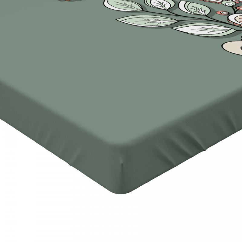 Microfiber Floral Fitted Sheet, Twin Fitted Sheet