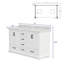 Meuble-lavabo double 61 po avec plateau en marbre de Carrare Heti