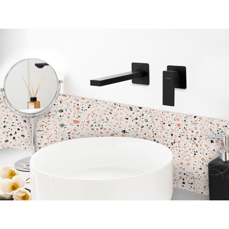 Wall Mounted Basin Mixer Tap Brass, Black