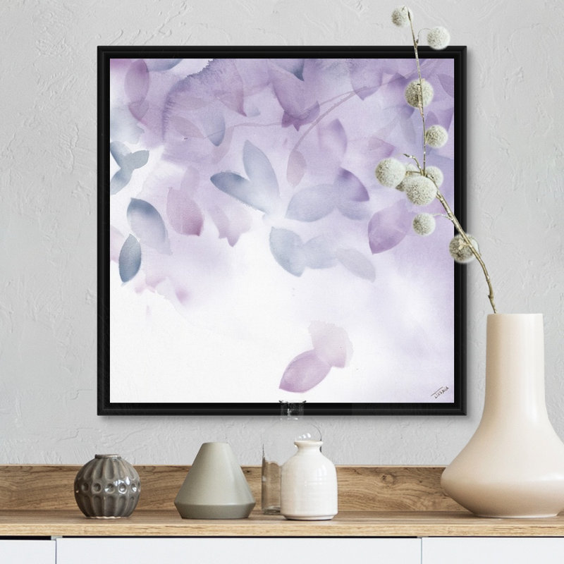 «Flowing Leaves III» par Jason Jarava - reproduction, H 18 po x l 18 po x P 1,75 po, Cadre flottant noir