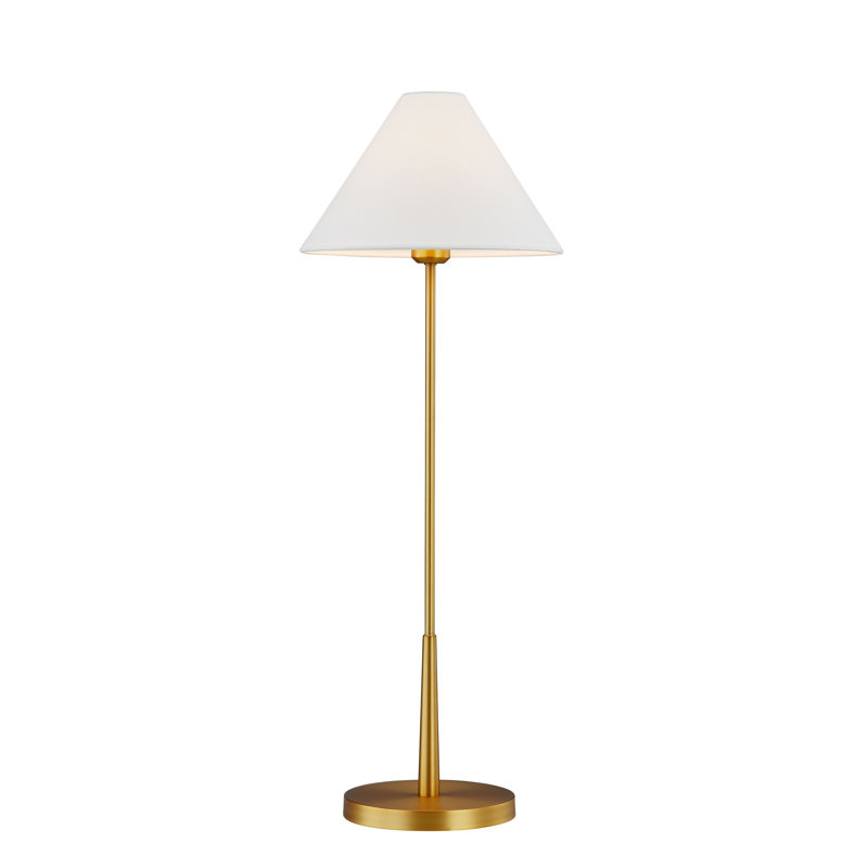 Lampe de table 32 "en métal avec abat-jour, Blanc