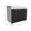 Armoire Ferretti, trois tiroirs, porte double, quatre pieds