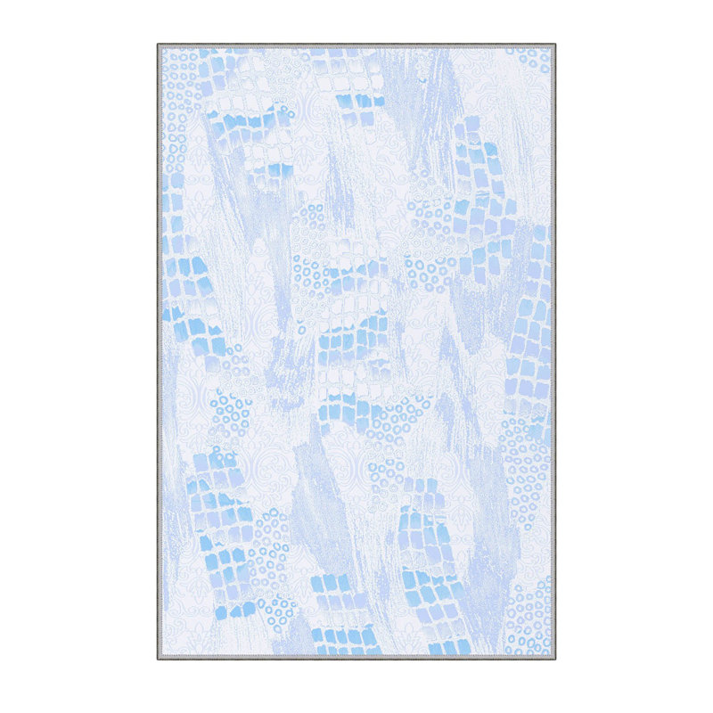 Soft Hall Carpet (2.6 x 4.9 ft), 100% Polyester, 0.3 in Pile Height | Antibacterial, Non-Slip Underside, 650 g/m² | Machine Washable, 3D Digital Print | Perfect for Living Room, Entryway & Bedroom Décor