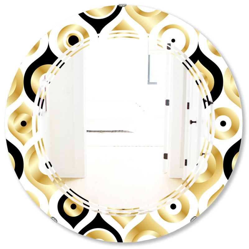 Miroir mural Art Deco, 31,5 po x 31,5 po