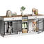 Meuble télé 78,7 pouces pour chien avec rangement et 2 portes, meuble télé en bois pour petits chiens-609736488
