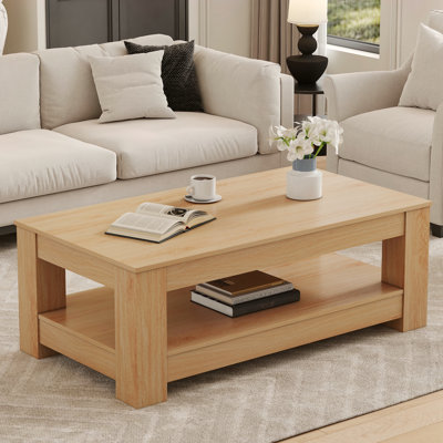 Table basse moderne et pratique en bois naturel