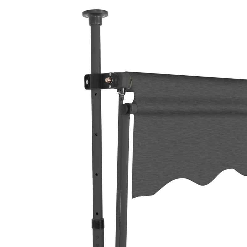 Dakota Fields Fabric Cover Retractable Patio Awning, Anthracite