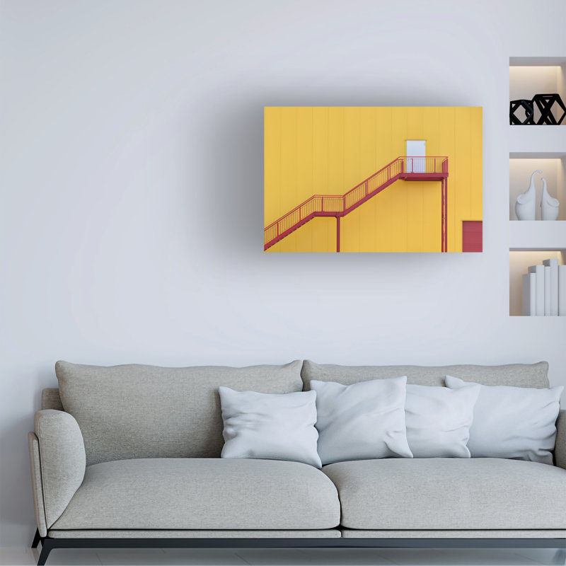 Peter Pfeiffer  White Door Canvas Art, 22" H x 32" W