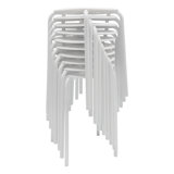 10 Pack Stacking Backless Stools Set with Metal Frame