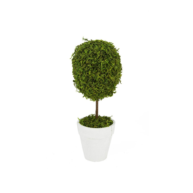 Arbre topiaire vert en forme de boule de renne verte, H 13,75 po x P 5,5 po