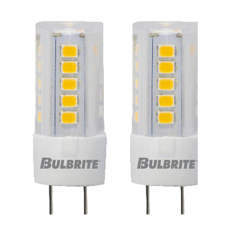 4.5 Watt (40 Watt Equivalent), T4 LED, Non-Dimmable Light Bulb, G4/Bi-Pin Base (2 Pack), 2700