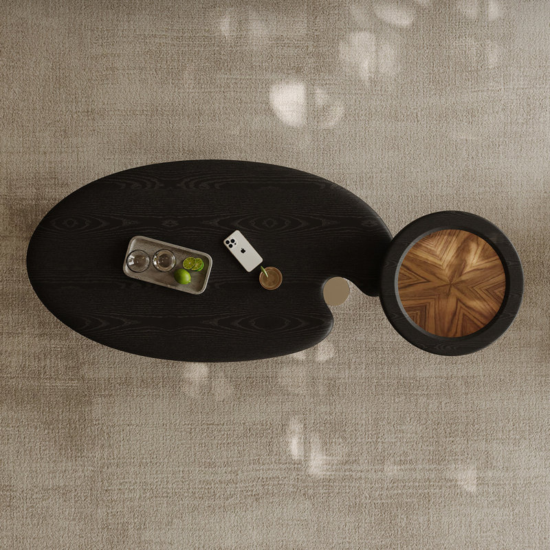 Ensemble de tables basses en bois