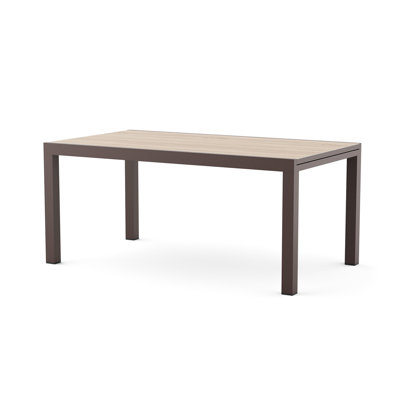 94" W Contemporary Extendable Dining Table, Gun Metal/Gray