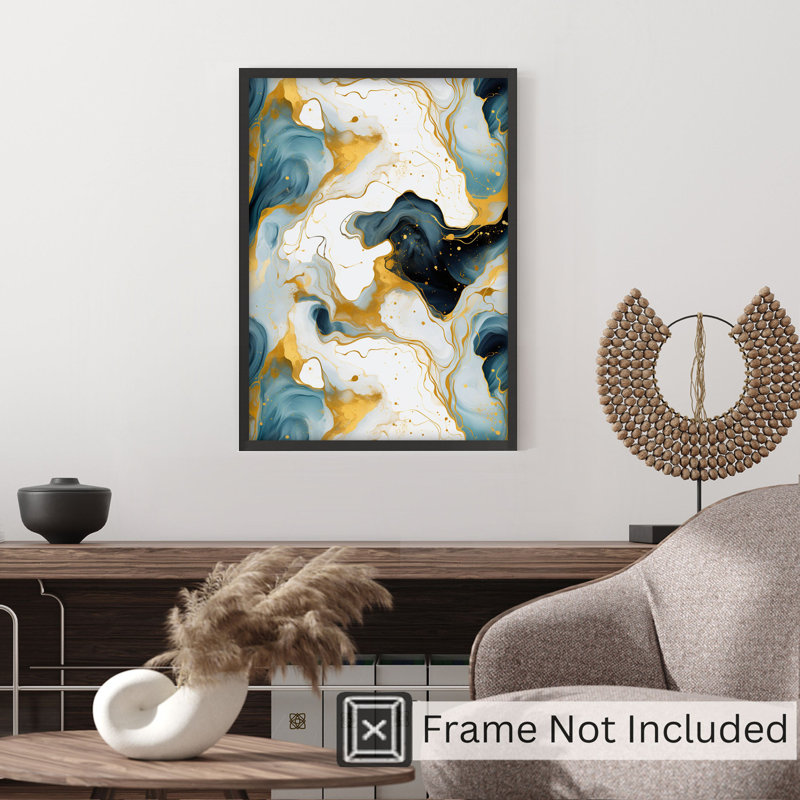 «Abstract Brush Strokes», reproduction d'art moderne sans cadre, H 30 po x l 20 po