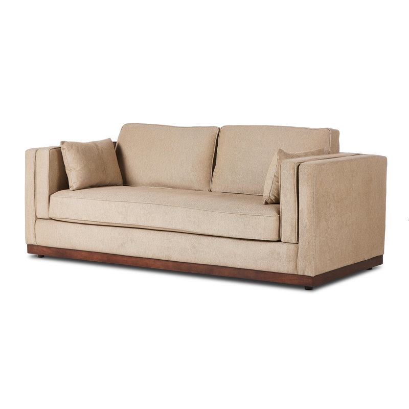 Lawrence Sofa, Nova Taupe 100% Polyester, 34" H x 87" W x 40.5" D