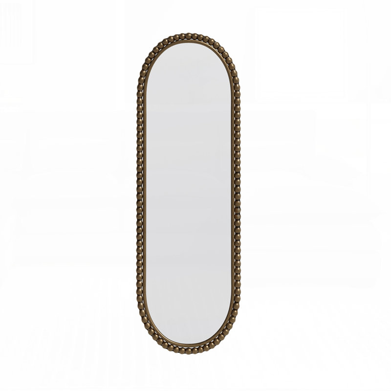 Miroir mural rétro en fer rétro facile à installer et polyvalent pour la décoration intérieure, Doré