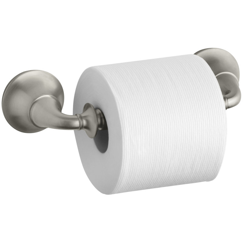 Porte-papier hygiénique traditionnel forté, Nickel brossé éclatant