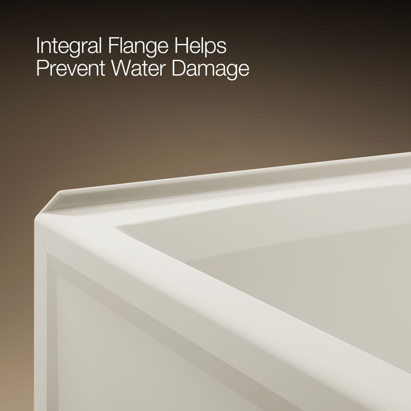 Archer® 72" x 36" Alcove/Tile in Soaking Bathtub, Right, Biscuit