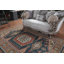 Tapis indien bleu à motif géométrique Viss 6 x 9