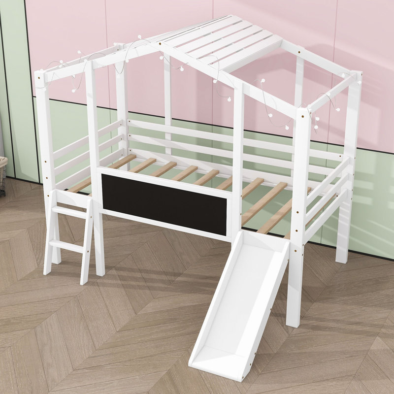 Samia Twin House Bed by YUNMA, White