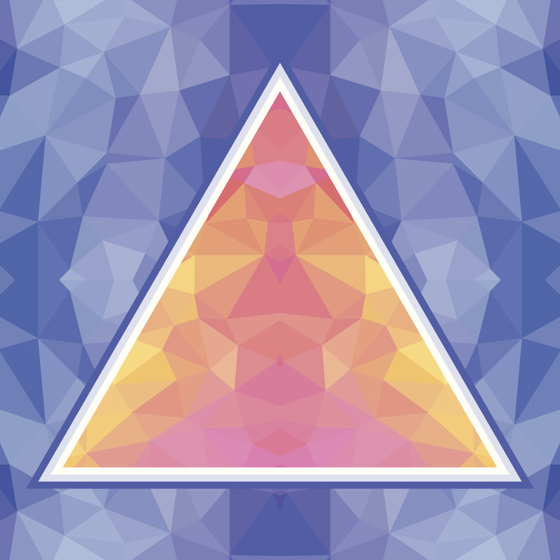 Geometric Background - Wrapped Canvas Print, 30cm H x 30cm W x 3.8cm D