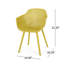 Élégante chaise en polypropylène jaune - Design Lotus pour les réceptions en plein air avec des places assises