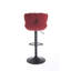 Ensemble de 2 tabourets de bar avec repose-pieds thermolaqué et base pivotante en velours à hauteur réglable et tabouret de bar simple-1827409252-1827409253
