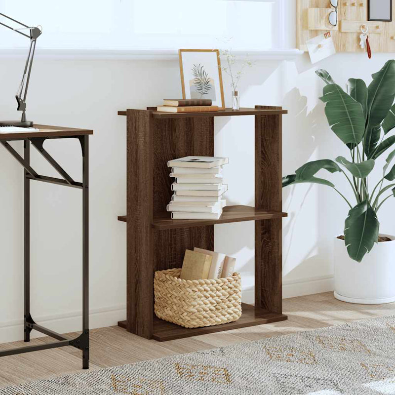 60cm W Bookcase, (3 Shelves) 80cmH x 60cmW x 30cmD, Sonoma Oak