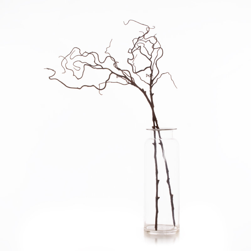 90cm Faux Twisted Willow Branch Dark Brown Re-pack