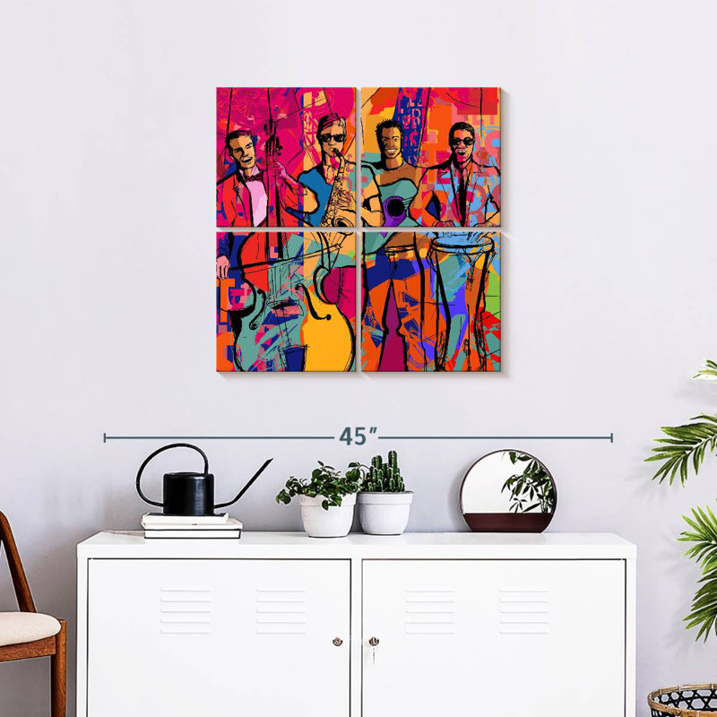 Abarca Jazz Quartet, 26" H x 26" W