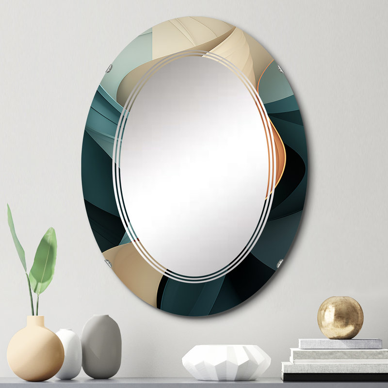 Wannie - Miroir mural moderne ovale, 30 po x 20 po