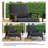 Montelongo Solid Teak Wood Outdoor Lounge Chairs With Cushions-995016651-995016244