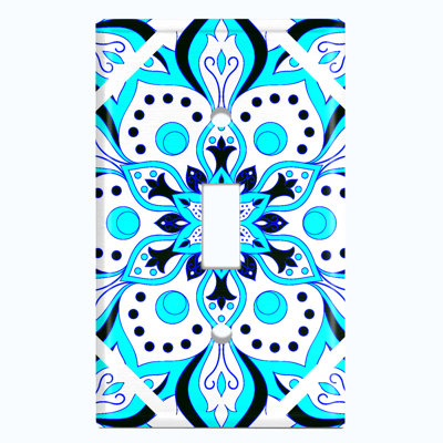 Patterned 1 - Gang Toggle Light Switch Standard Wall Plate