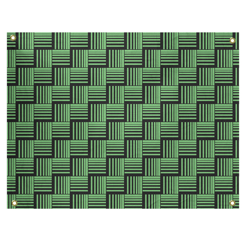 Tapisserie, H 59 po x l 80 po, Vert/noir