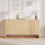 Buffet cannelé avec 4 portes, tablettes réglables et portes rebondies