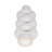 Ceramic Textured Stacked Circles Vase, White, Novelty-1054733683