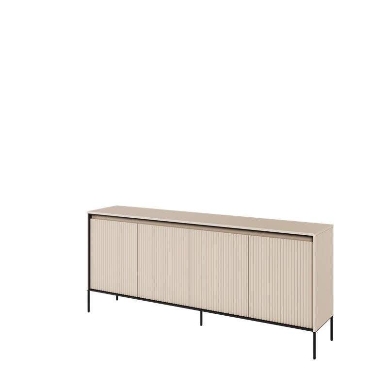 Alv 193cm Sideboard, Sand Beige/Black