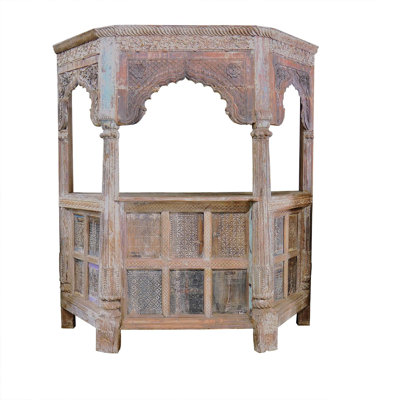 76 " L Solid Wood Bar Cabinet
