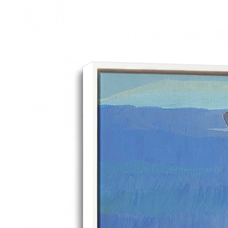 Impression sur toile Irish Coastal Whimsy, Cadre flottant blanc, H 22 po x l 32 po x P 1,75 po