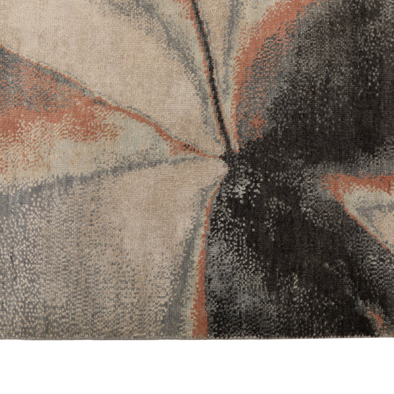 Contemporary Silk Wool Blend Rug
