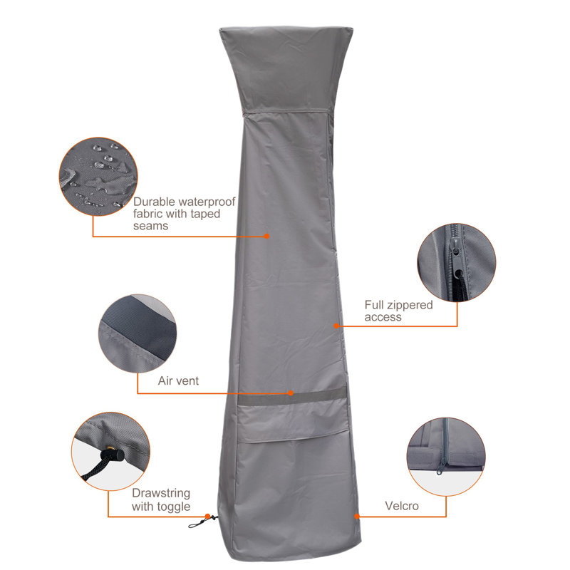 Housse chauffante pour patio gris